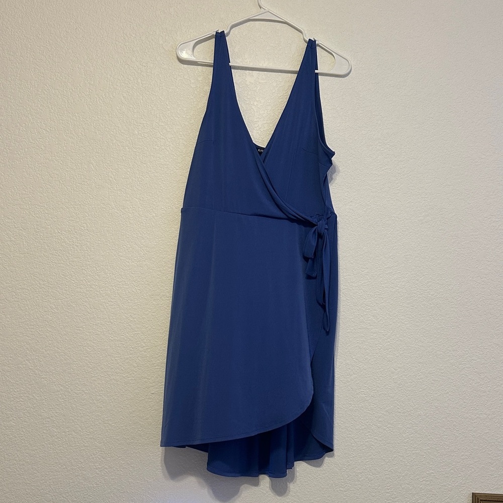 Express Blue Wrap Dress